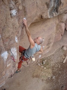Fernnado climbing on to'patras crag