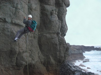 Juan Abseilling in Costa Ayala