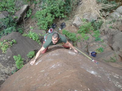 Vivente on the crux