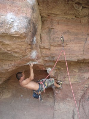 rafabolquearrugues Rafa dealing with the crux, No te arrugues, 7c