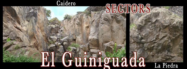 sectores de escalada del guiniguada