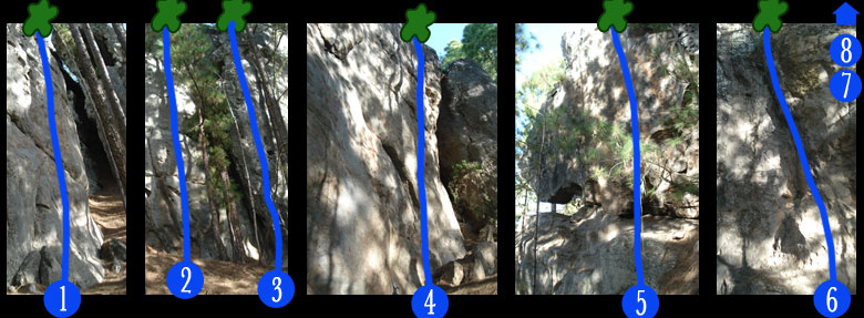 Peña del Godo routes in Tamadaba